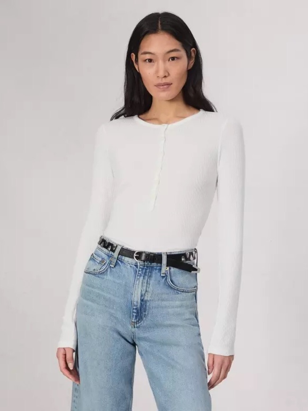 RAG & BONE White Henley XS
